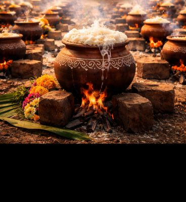1.	Devotees preparing Pongala offering at Attukal Temple during Attukal Pongala 2026 in Thiruvananth