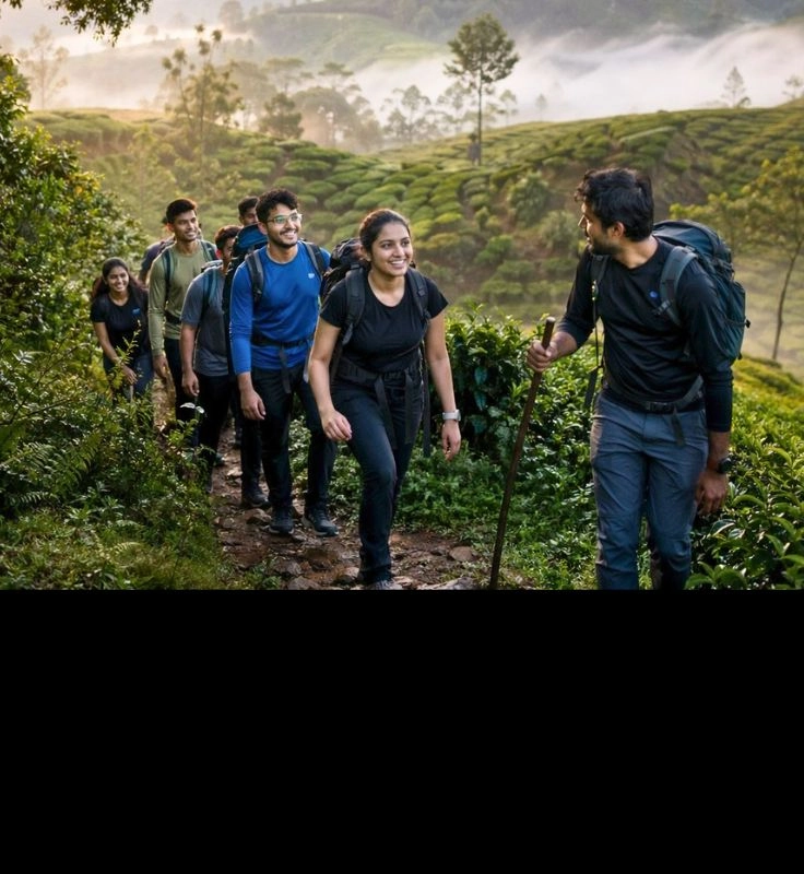 Participants enjoying river bath during Chola Trek in Kallar forest eginner trekking group walking t