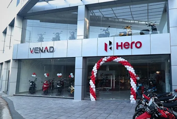 Venad Motors Hero MotoCorp two wheeler showroom in Kaimanam Thiruvananthapuram Kerala Hero motorcycl