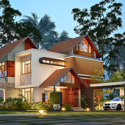 Modern housing project by Exova Builders and Developers Trivandrum