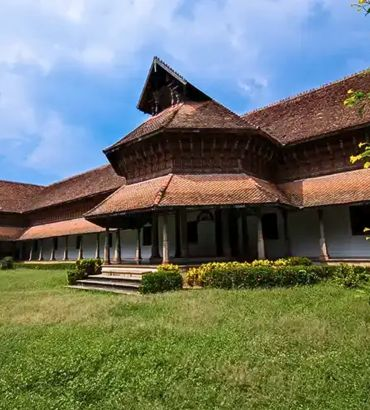Kuthiramalika Palace Museum in Thiruvananthapuram showing traditional Kerala wooden architecture and